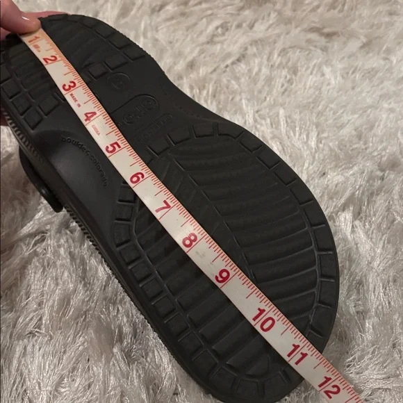 Make offer! NWOT CROCS Black Slippers Colorful Charms heel straps Men 9 Woman 11 - Picture 15 of 16